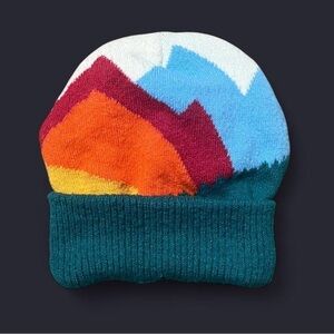 Colorful Mountain Design Beanie